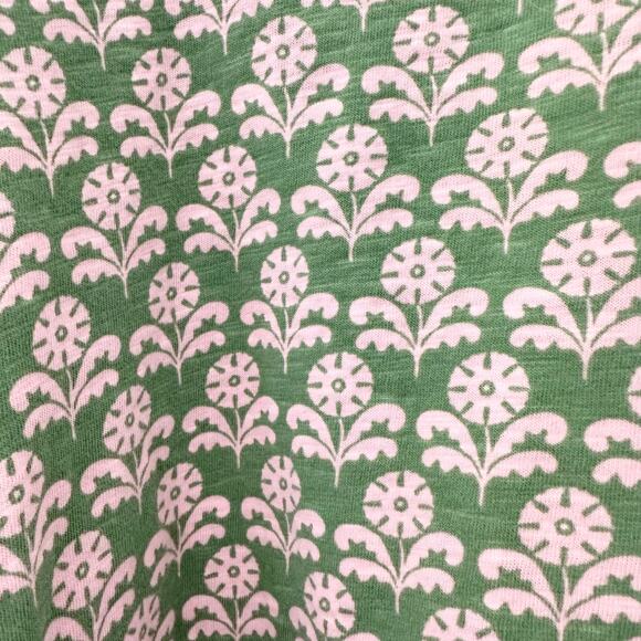 Boden Green Pink Floral Print Fit Flare Tie Waist Jersey V Neck Mini Dress 10R - Picture 6 of 9